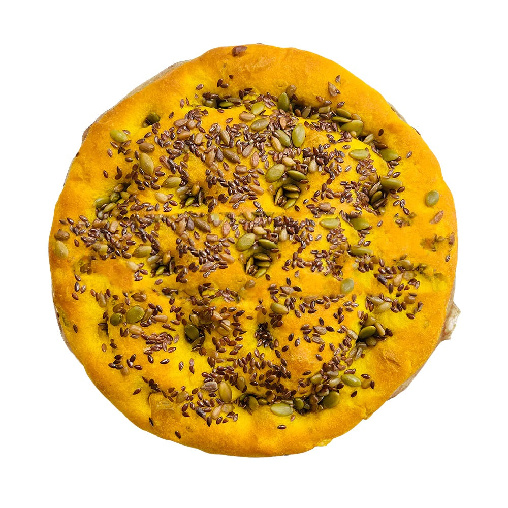 Focaccia alla Curcuma e Semi misti Scuderi