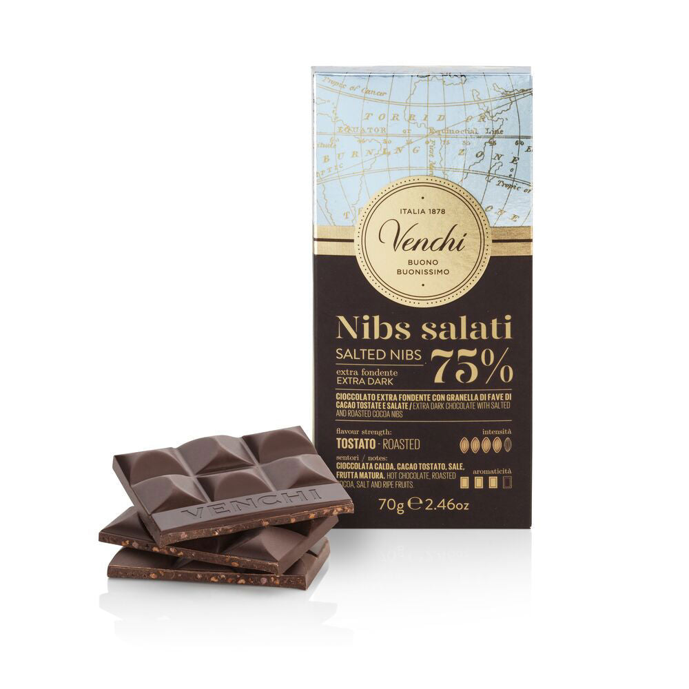 Tavoletta Extra Fondente con Nibs Salati 70g Venchi