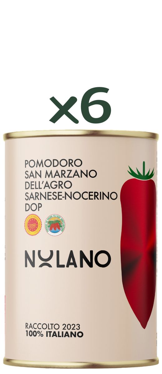 Pomodoro San Marzano DOP in Latta 400g Nolano (Confezione da 6)