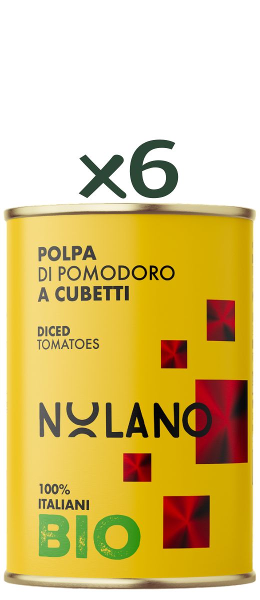 Polpa di Pomodoro a cubetti BIO in Latta 400g Nolano (Confezione da 6)