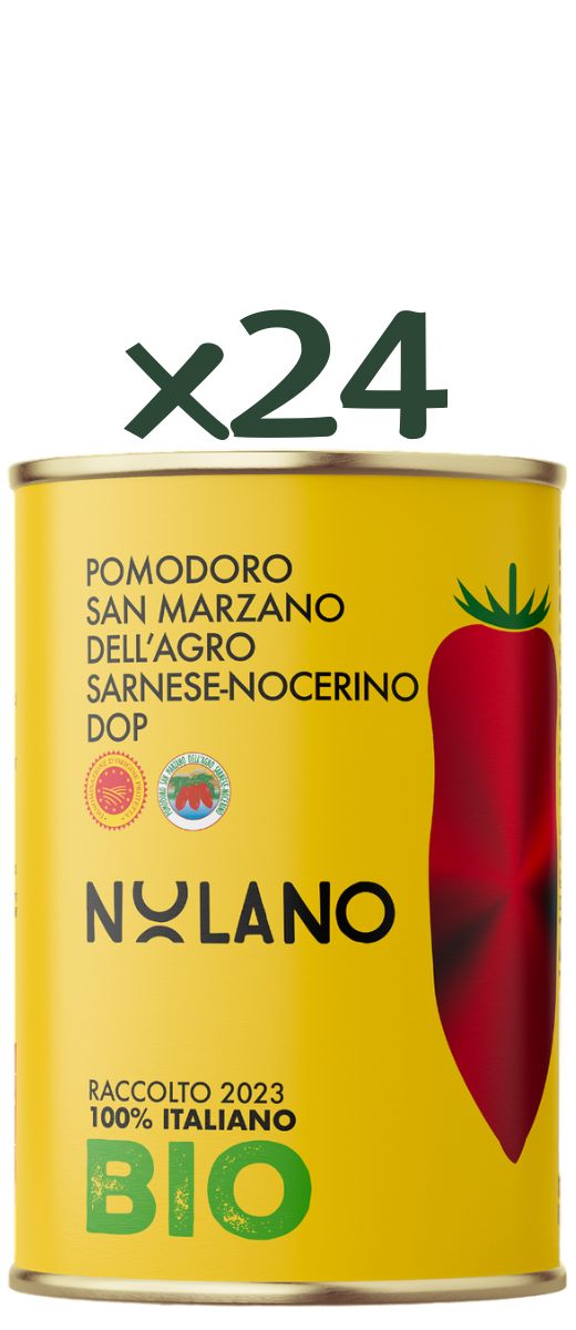 Pomodoro San Marzano DOP BIO in Latta 400g Nolano (Confezione da 24)