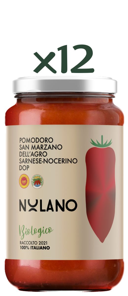 Pomodoro San Marzano DOP BIO in Vetro 540g Nolano (Confezione da 12)