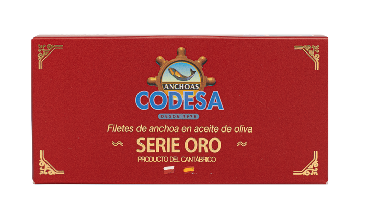 Filetti di acciughe del Mar Cantabrico in olio d'oliva Serie Oro Codesa