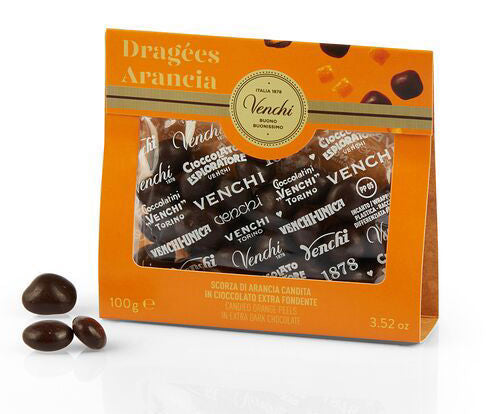 Scorze di Arancia al Cioccolato Fondente 100g Venchi